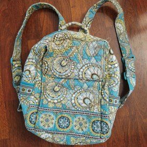 Vera Bradley Peacock Design Full Size Quilted Backpack